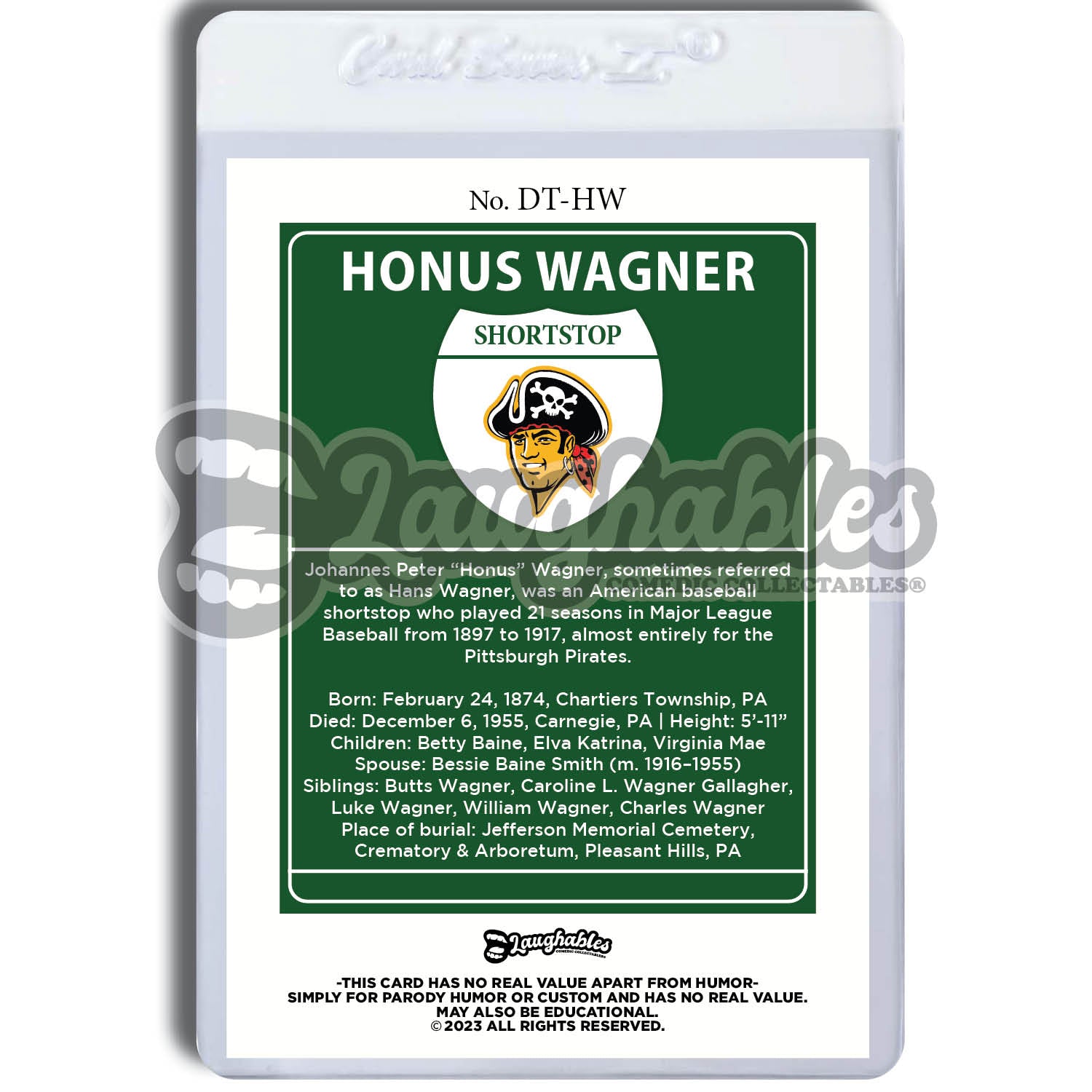 Honus Wagner | Pirates | Downtown | Custom Art Trading Card Novelty