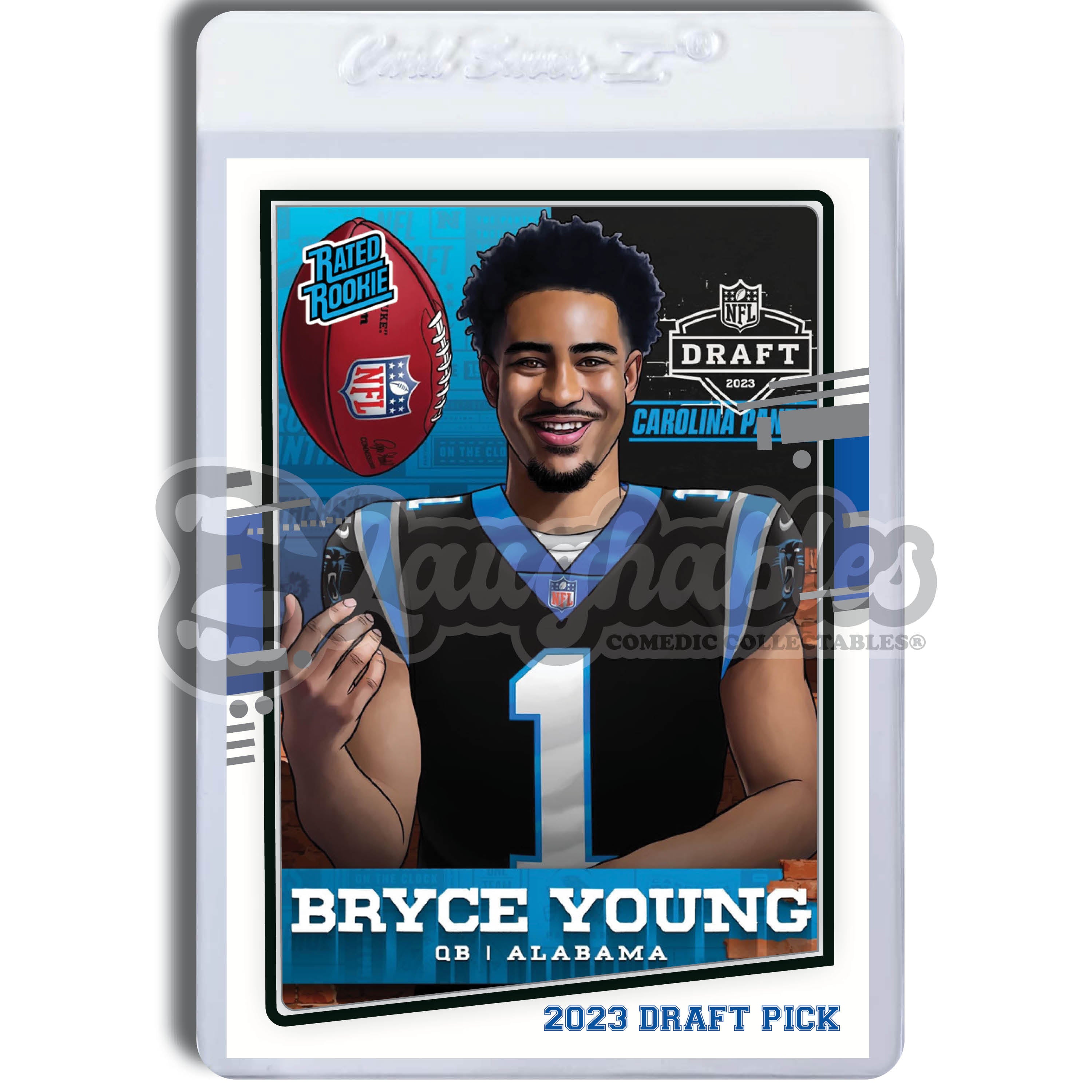 Bryce Young | Panthers | Custom Art Trading Football Card Novelty