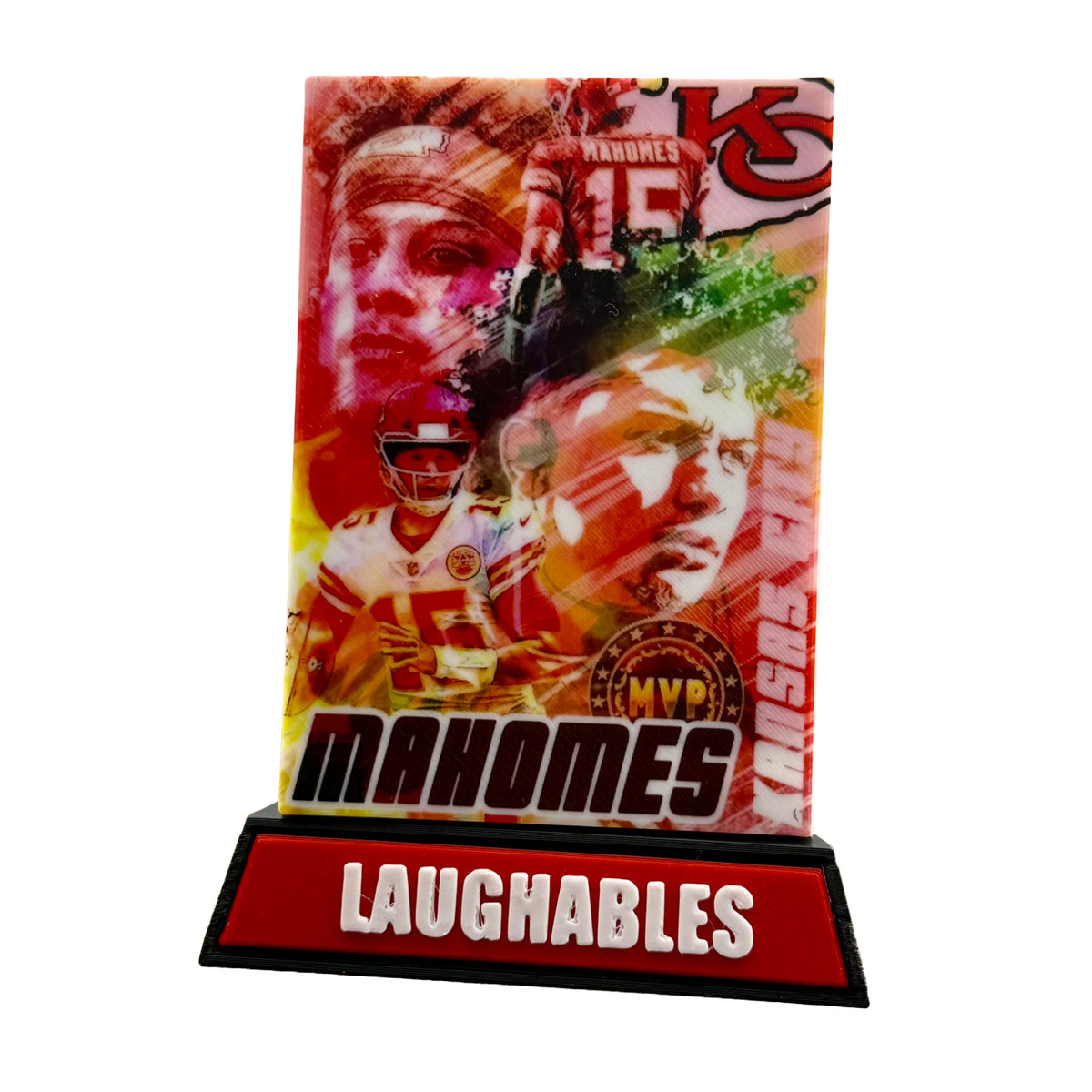 Patrick Mahomes II Custom 3D-Printed Football Trading Card – Full-Color UV Printed Collectible