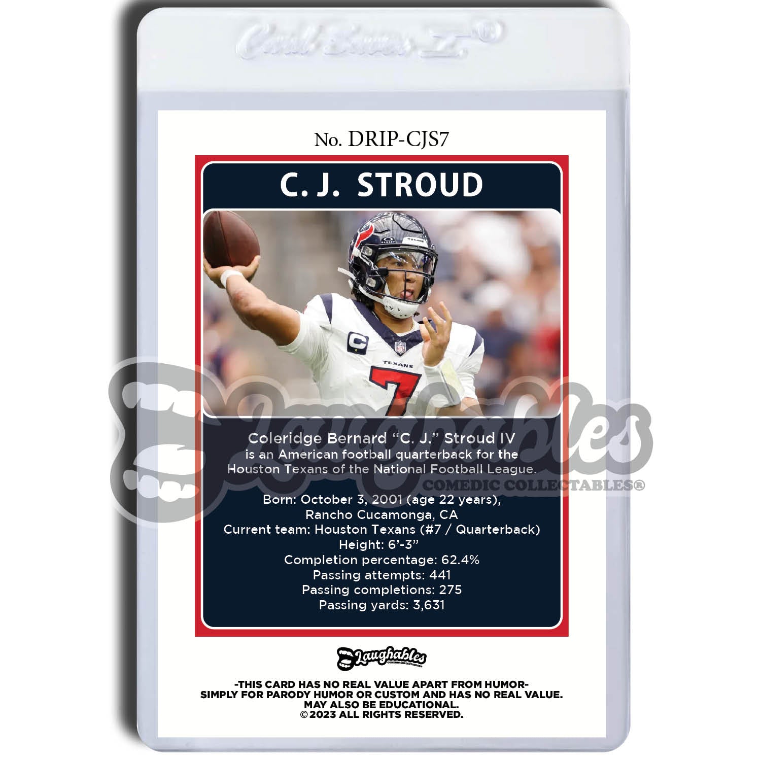 CJ Stroud | Texans | ACEO | Custom Art Football Trading Card Novelty