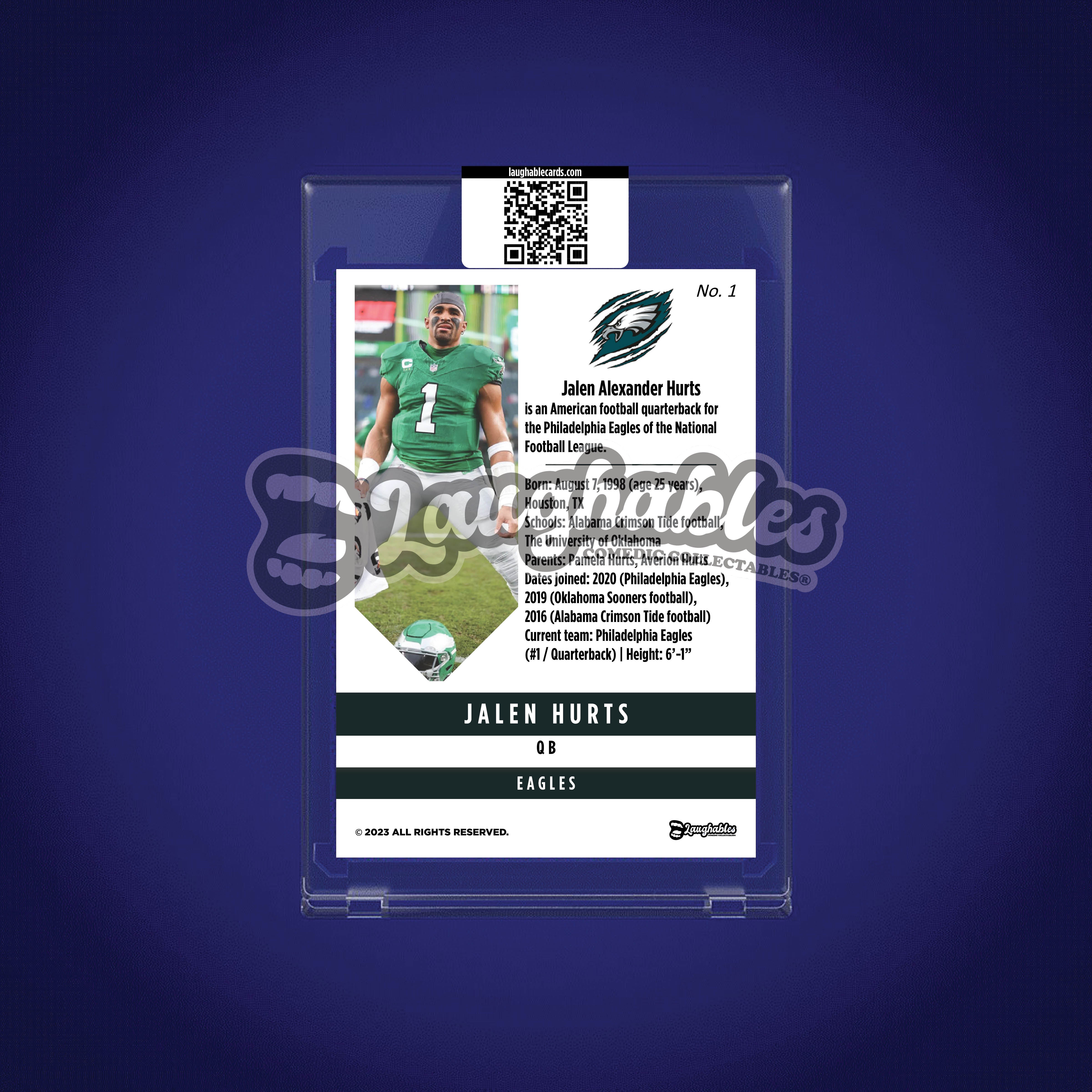 Jalen Hurts | Eagles | ACEO | Limited ?/25 Custom Art Football Trading Card Novelty