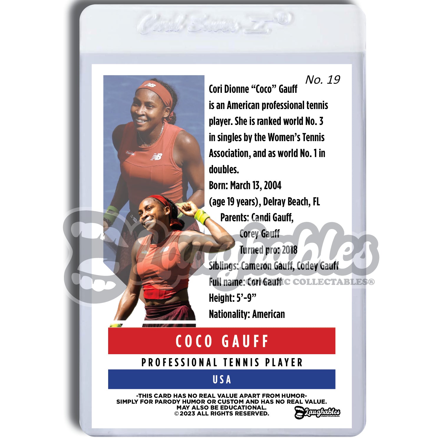 Coco Gauff | US OPEN | Limited Custom Art Trading Tennis Card Novelty