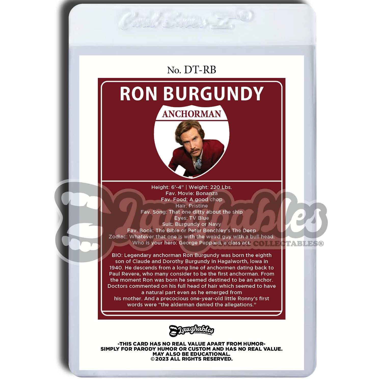Ron Burgundy | Anchorman | Rookie | Downtown Custom Art Trading Card Basic