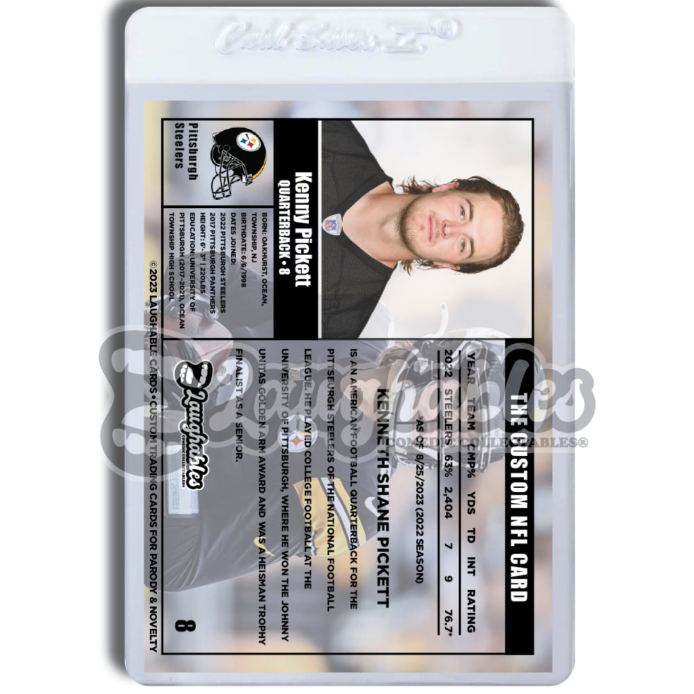 Kenny Pickett | Steelers | Limited Custom Art Trading Football Card Novelty