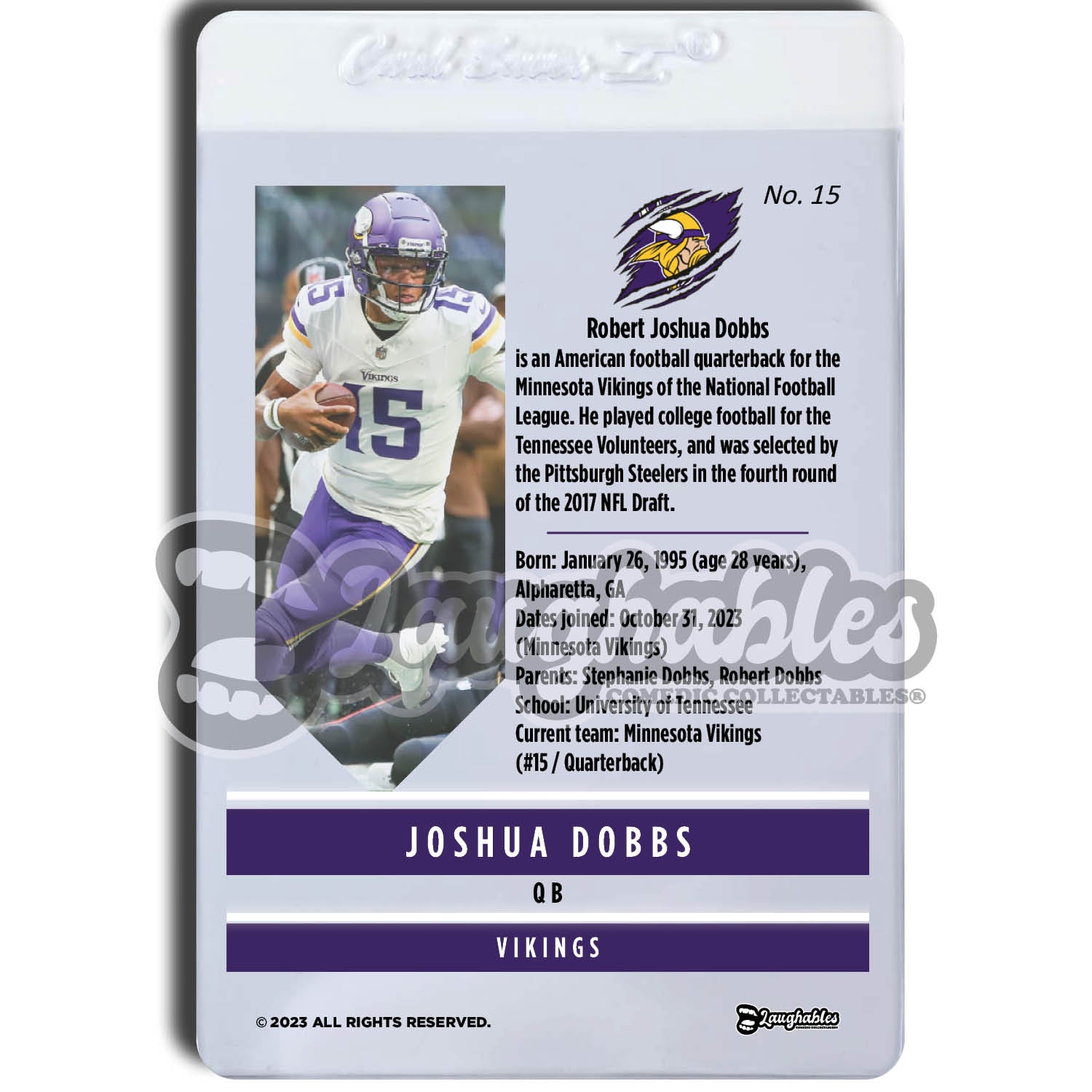 Josh Dobbs | Vikings | ACEO | Custom Art Football Trading Card Novelty
