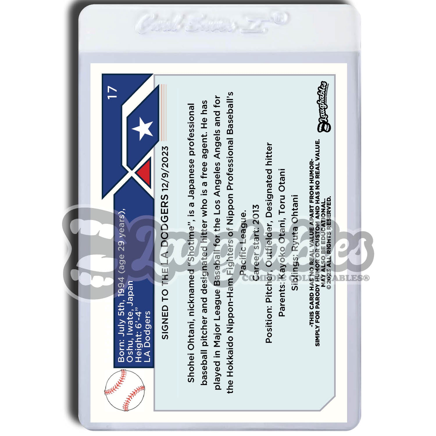 Shohei Ohtani | Dodgers | ACEO | Limited Custom Art Baseball Trading Card Novelty