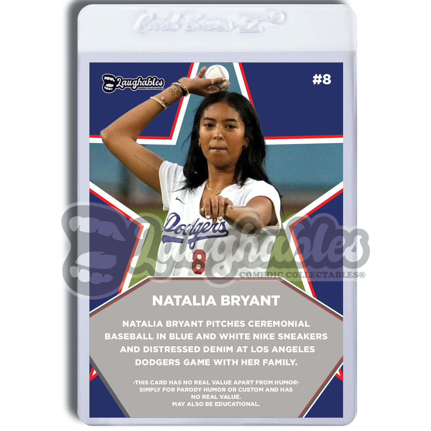Natalia Bryant | Dodgers | Custom Art | Trading Baseball Card Novelty