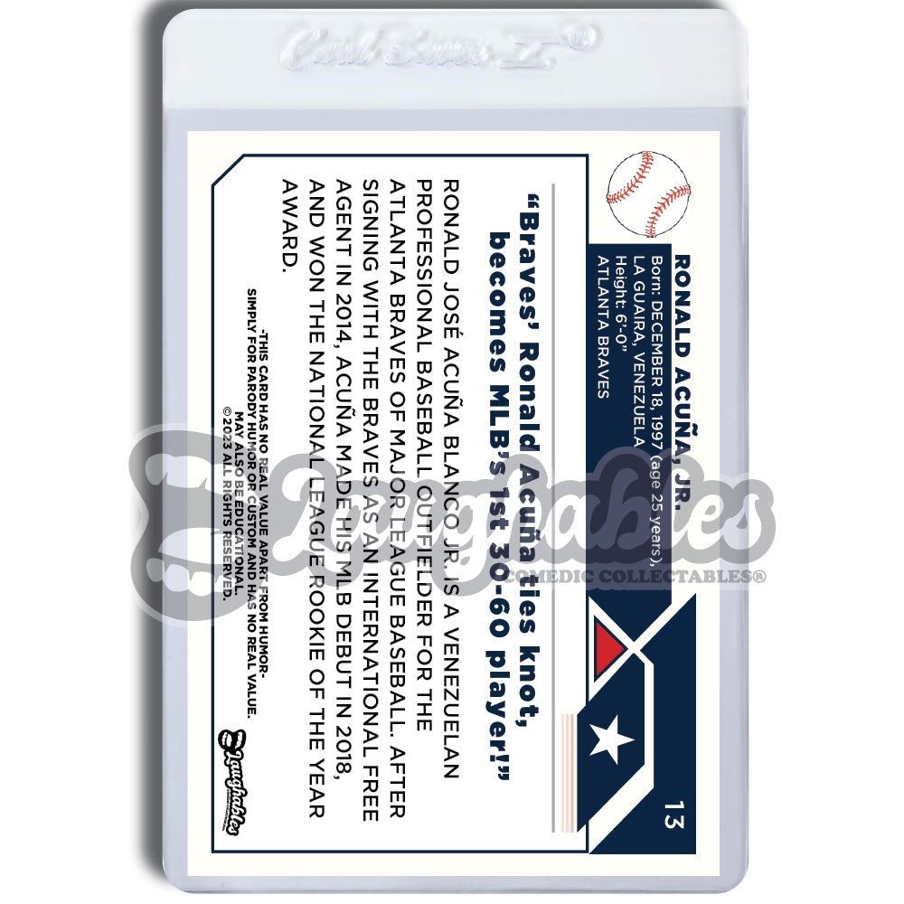Ronald Acuna, Jr. | Limited | Custom Art | Trading Baseball Card Novelty