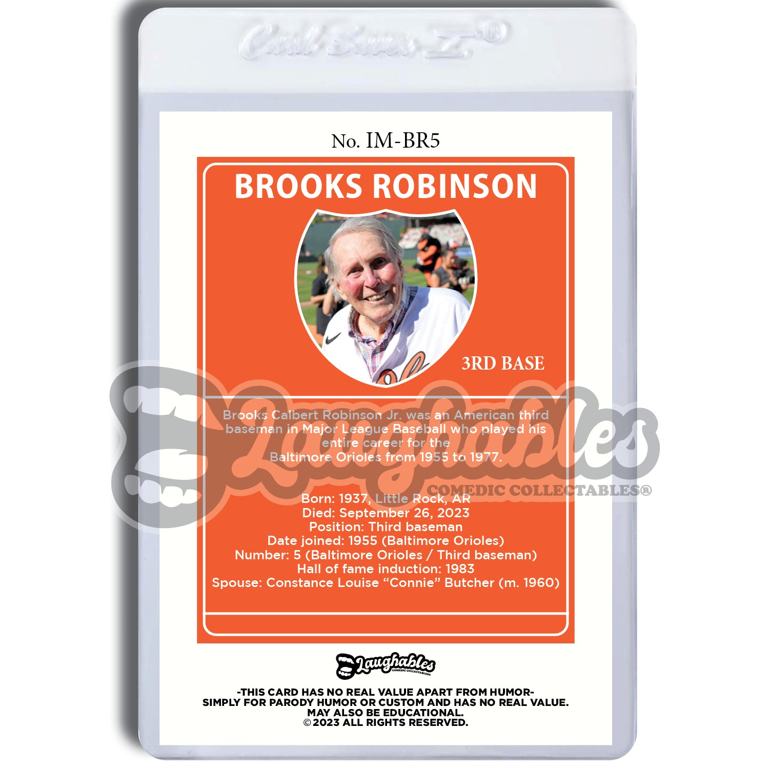 Brooks Robinson | Orioles | Custom Art Trading Baseball Card Novelty