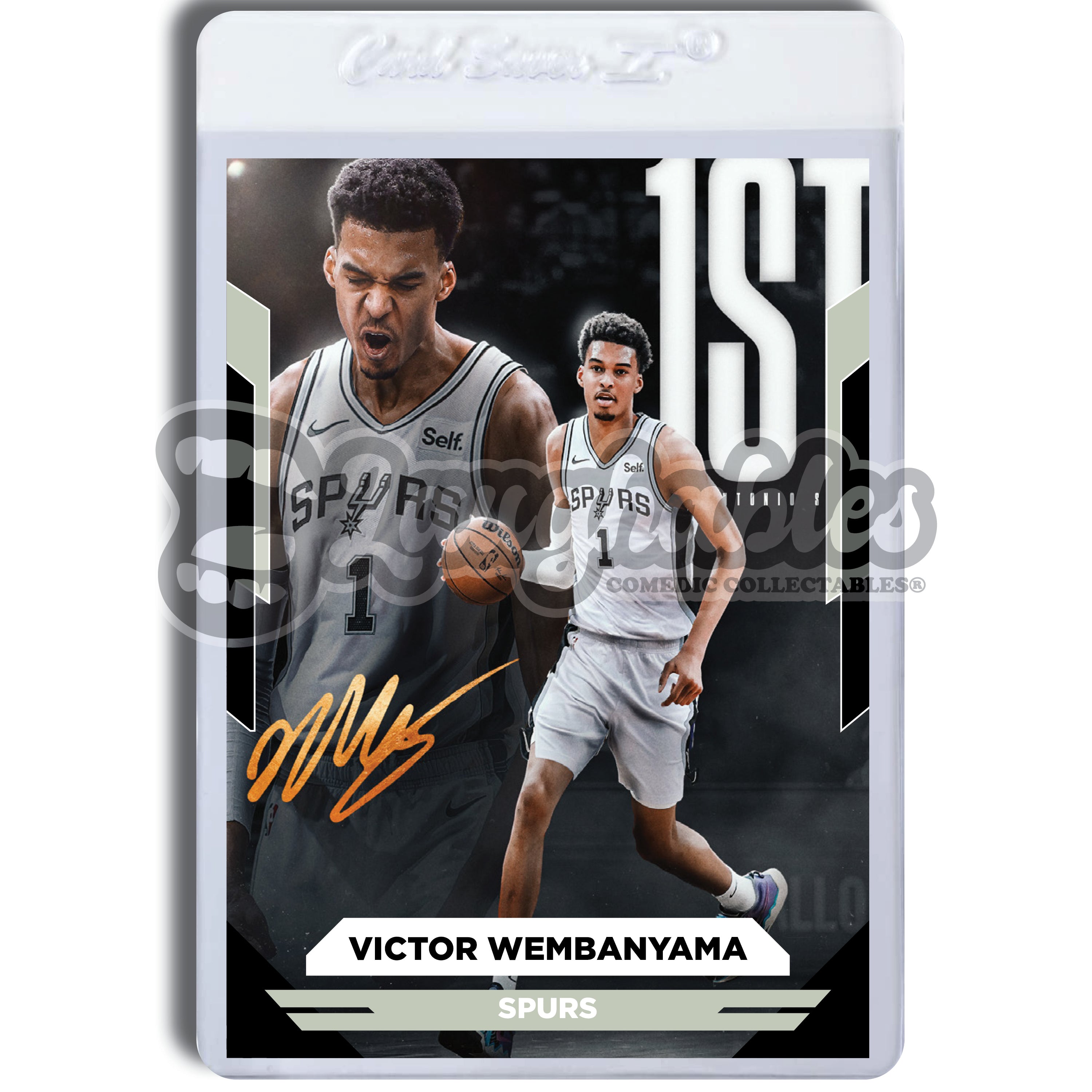 Victor Wembanyama | Spurs | Custom Art Trading Basketball Card Novelty