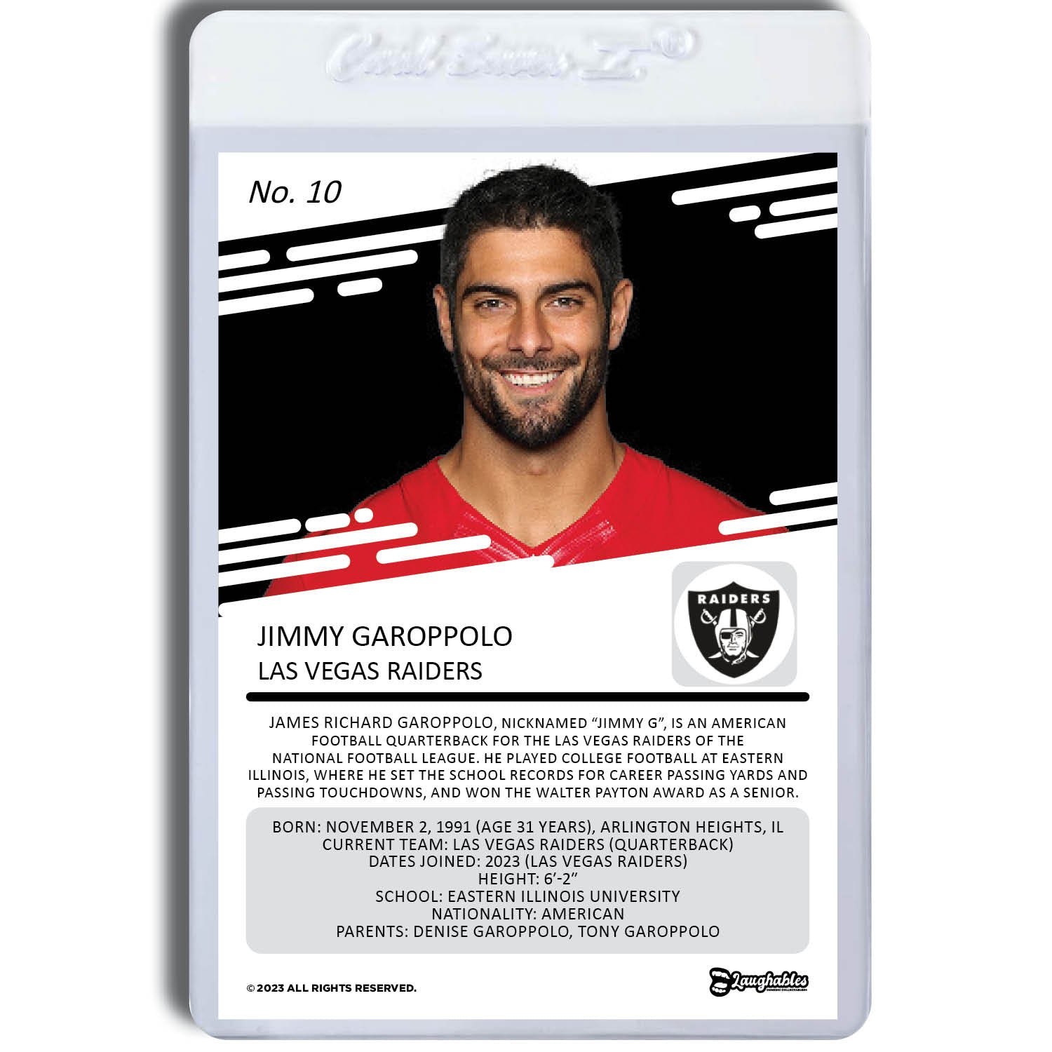 Jimmy Garoppolo | Raiders | Custom Art Trading Card Novelty