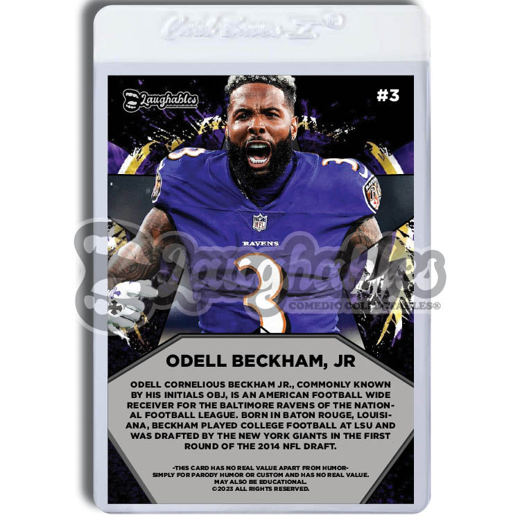 Odell Beckham, Jr | Ravens | Custom Football Card Novelty