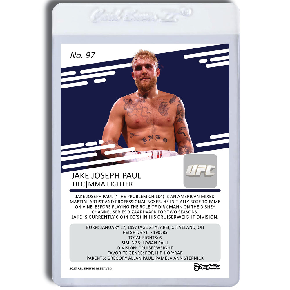 Jake Paul | UFC | MMA | ACEO Custom Novelty Art Trading Card