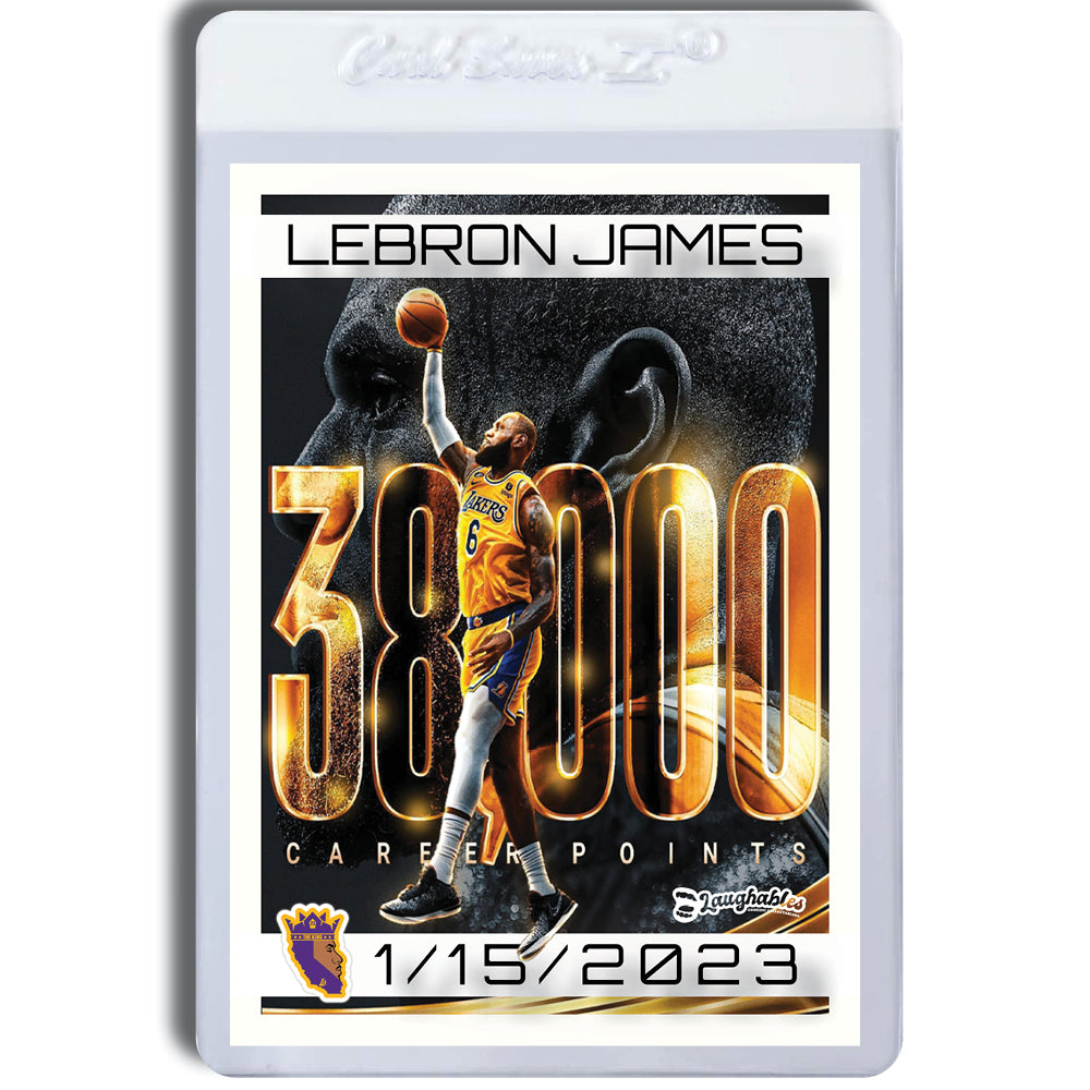Lebron James | 38,000 Points | Limited | Custom Art Trading Card Novelty
