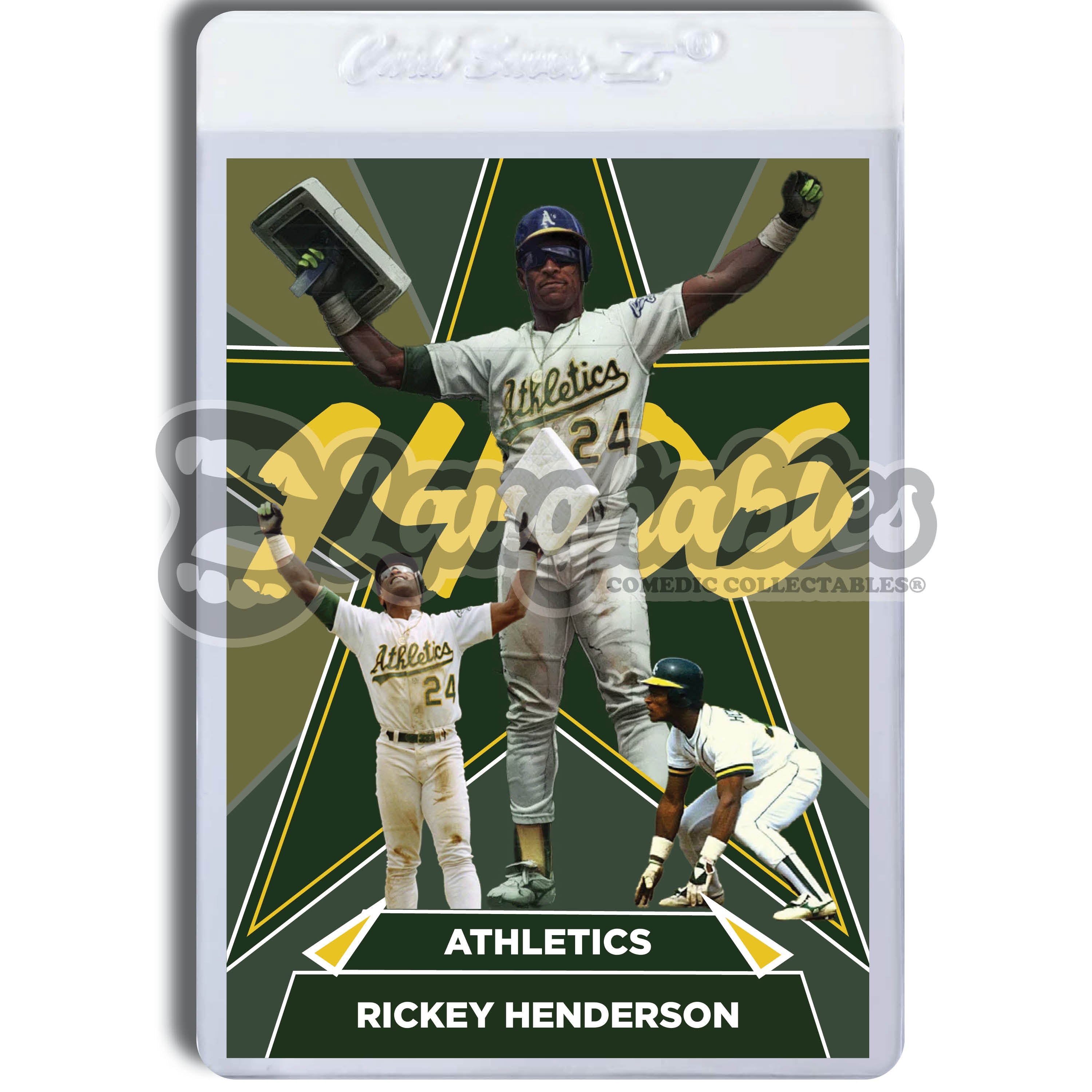 Rickey Henderson | Athletics | Custom Art Trading Baseball Card Novelty