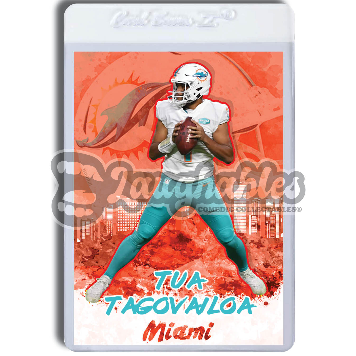 Tua Tagovailoa | Dolphins | Miami Vice | Custom Art Trading Card Novelty