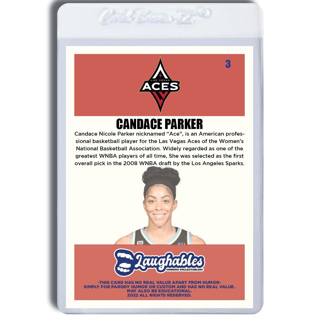 Candace Parker | Custom Art ACEO Novelty Basketball Card Las Vegas Aces