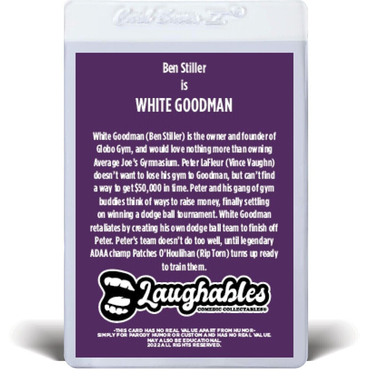 White Goodman | Dodgeball | Novelty Custom Art Trading Card Novelty